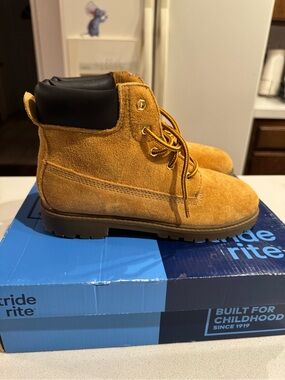 Stride Rite Boys Wheat Suede Lace-Up Boot